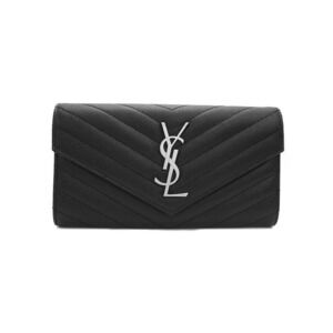 SAINT LAURENT PARIS Monogram Flap Wallet Bifold Long